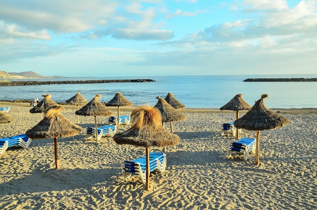 Empty Tropical Beach in the Canary Islands