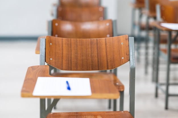 Photo empty university classrooms during the plague