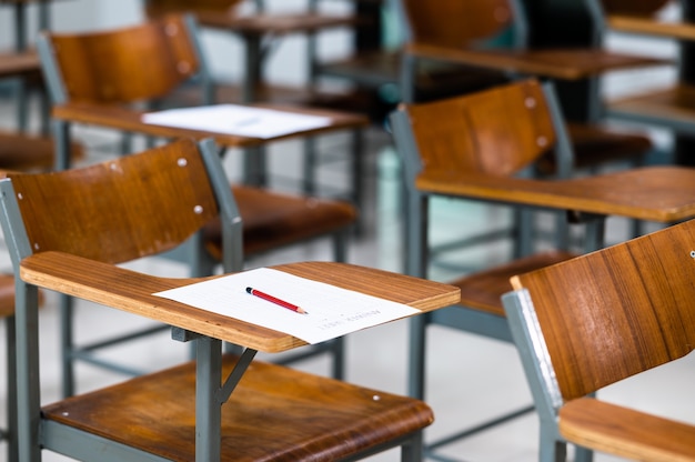 Empty university classrooms during the plague