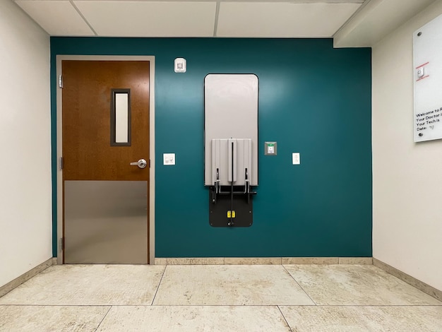 Empty veterinarians office ready for new patient