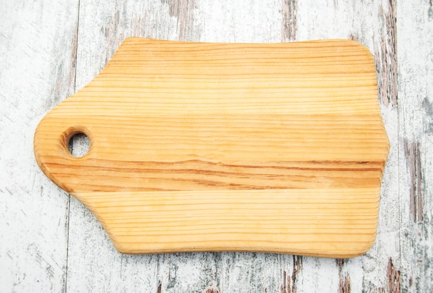 Empty vintage cutting board