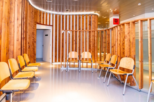 Empty waiting room of a ophthalmology clinic