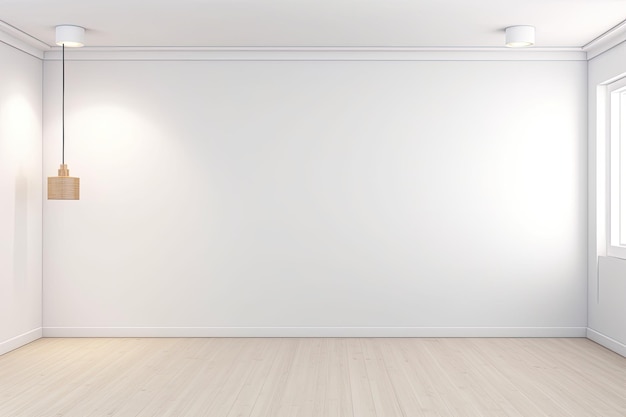 Empty Wall in Blank Interior Room Background