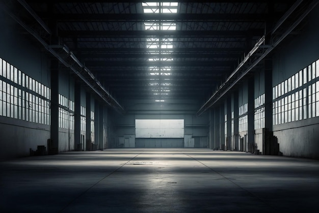 Premium Photo | Empty warehouse in logistic center arts architecture indoor