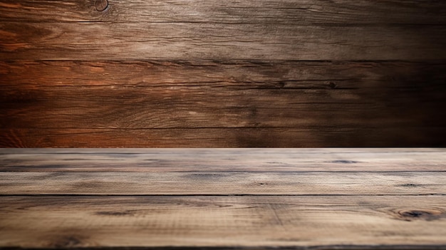 empty weathered or vintage wooden table corner in living room