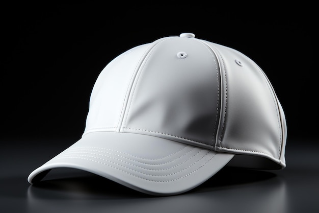 empty white baseball cap hat mockup