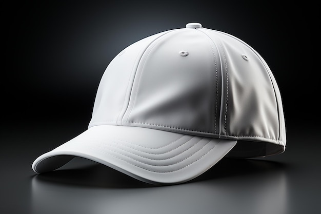 empty white baseball cap hat mockup