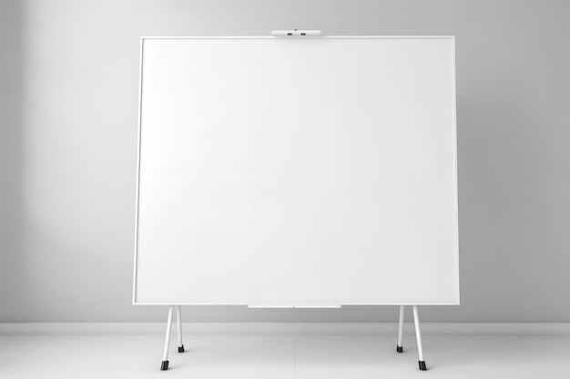 Empty white board for the guest list or photo isolated on white background generative Ai