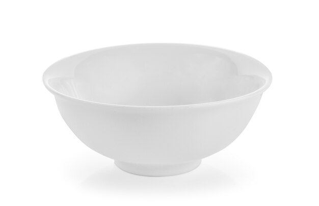 Empty white bowl isolated 