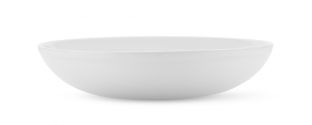 Empty white bowl on white