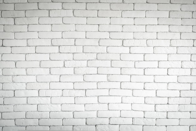 empty white brick wall for background with copyspace