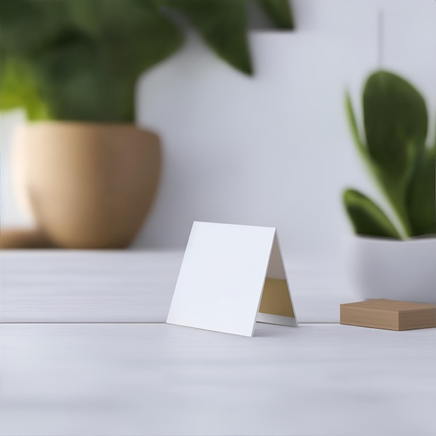 Empty White business card luxurious mockup