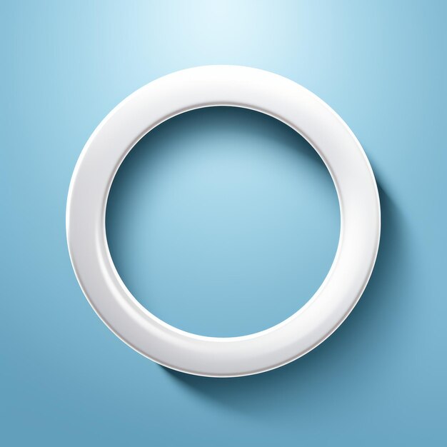 an empty white circle on a blue background