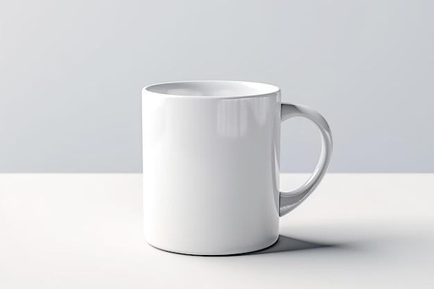 Empty white mug mock up style AI Generated