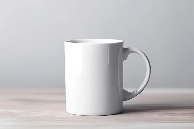 Empty white mug mock up style AI Generated