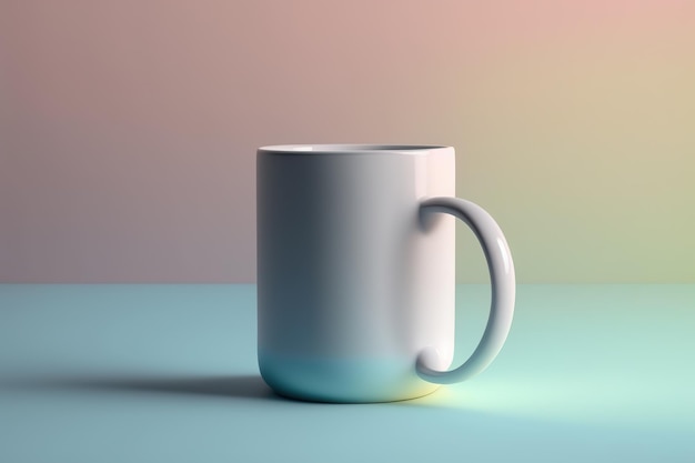 Empty white mug mock up style AI Generated