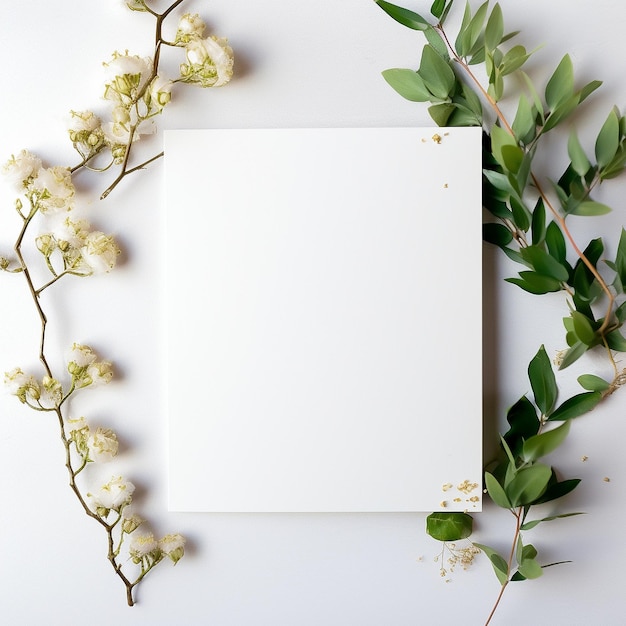 empty white paper mockup