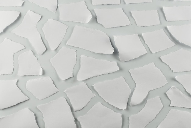 Empty white paper pieces isolated