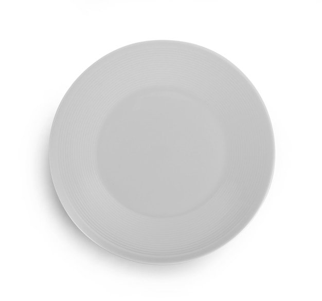 Empty white plate on white