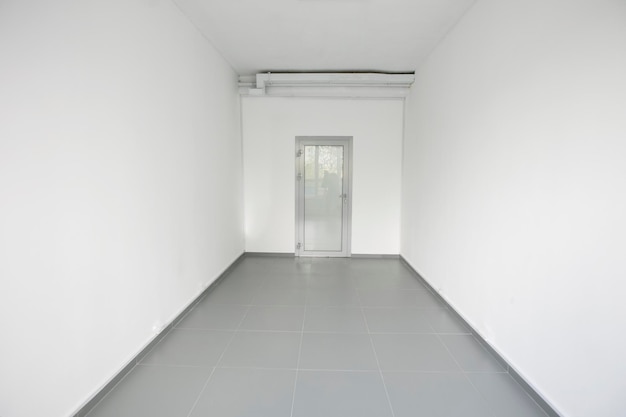 Empty white room with light walls White interior