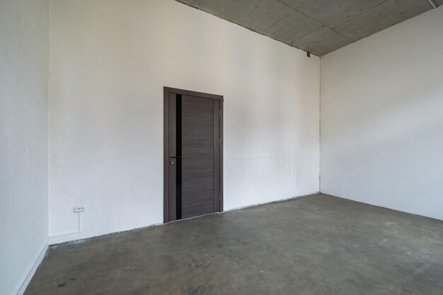 Empty white room with repair and without furniture room for office or store