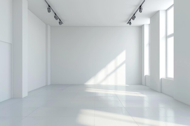 Empty white studio background