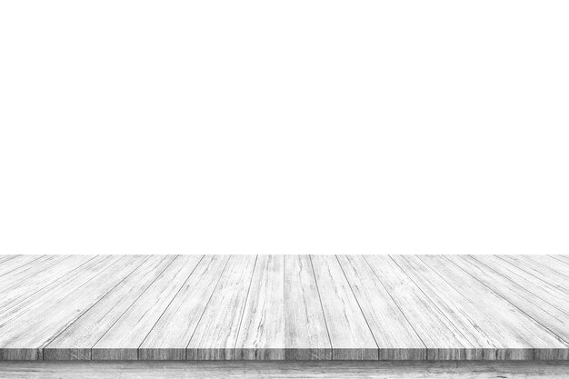 Premium Photo  Empty white wooden table top isolated on white