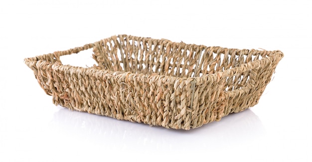 Empty wicker basket