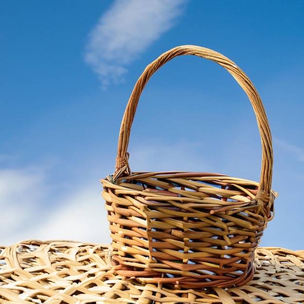 empty wicker basket