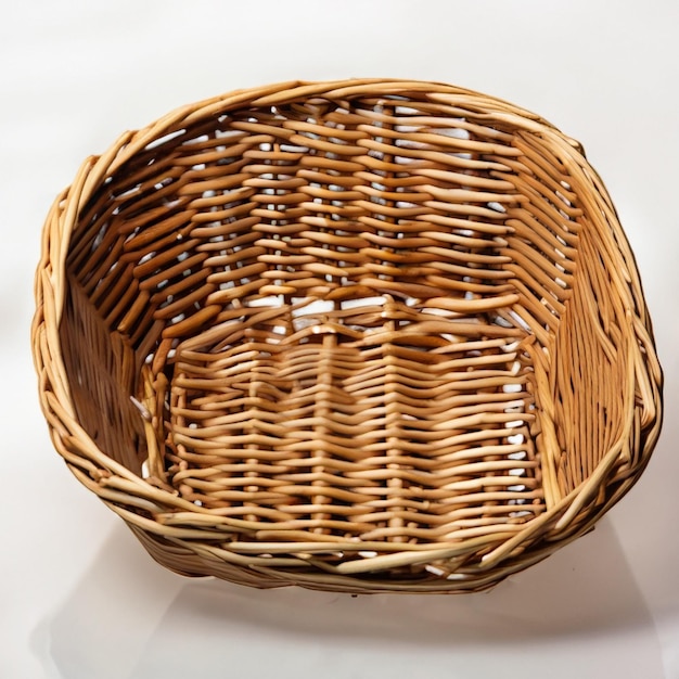 Photo empty wicker basket