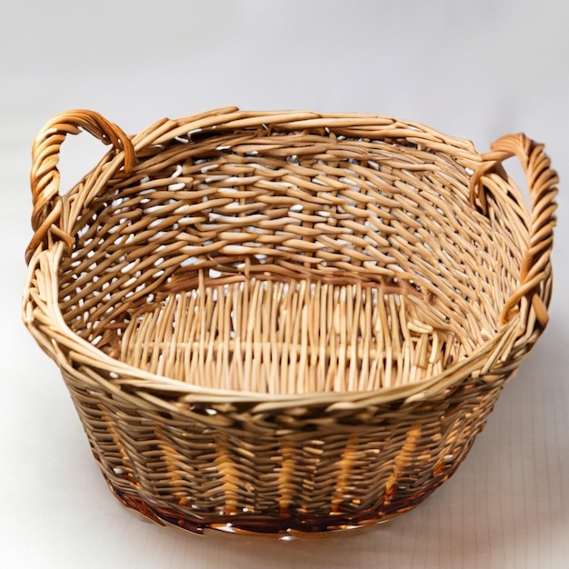 empty wicker basket