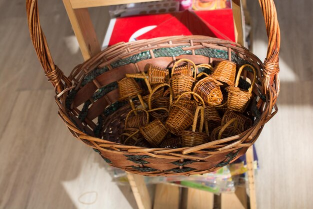 Empty wicker baskets for sale