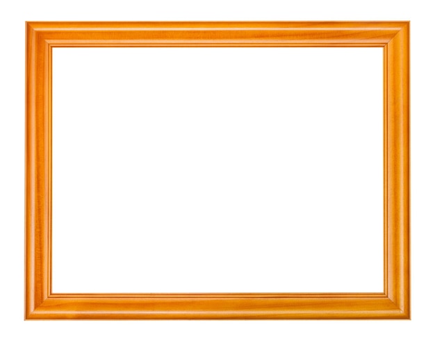 Empty wide varnished wooden picture frame