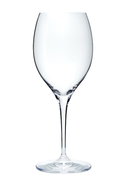 Empty wine glass isolated on a white background