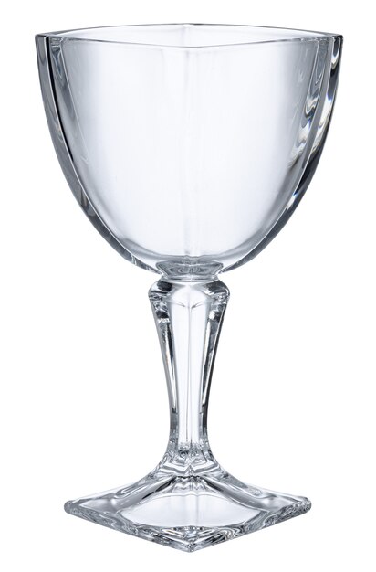 Empty wine glass isolated