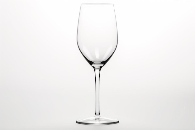 Photo an empty wine glass on a white background with a white background