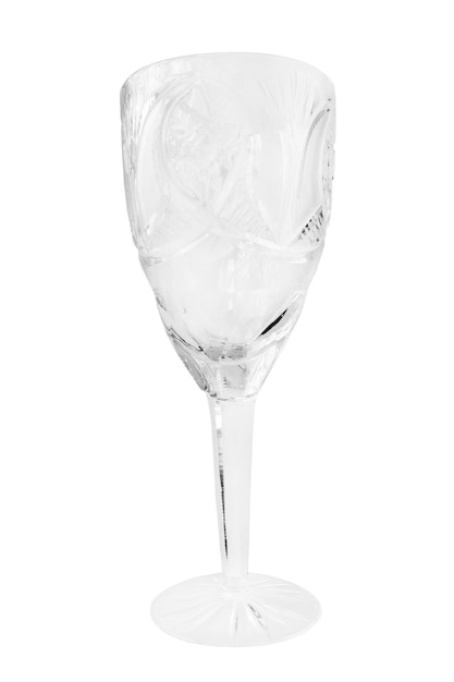 Empty wineglass isolated