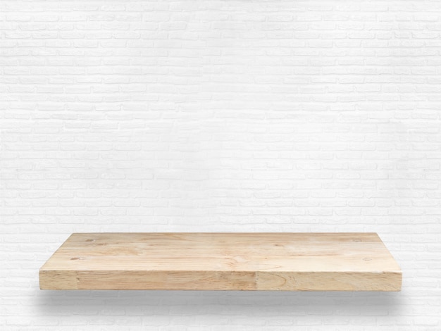 Empty wooden counter top with grunge wood background