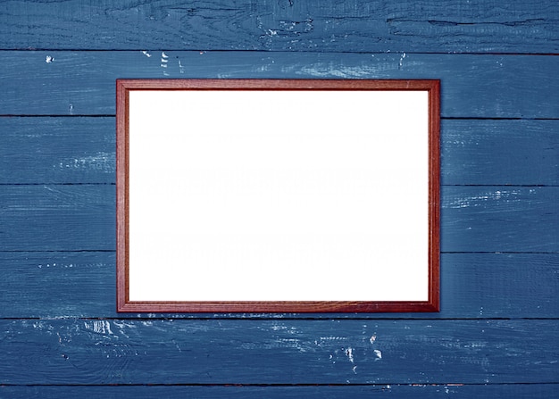 Empty wooden frame for photo 