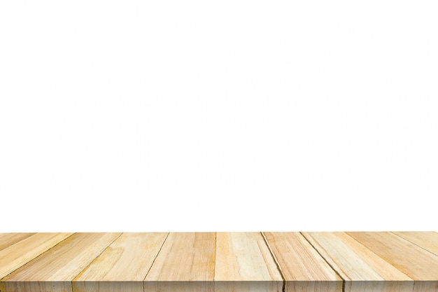 Empty wooden isolate on white background.