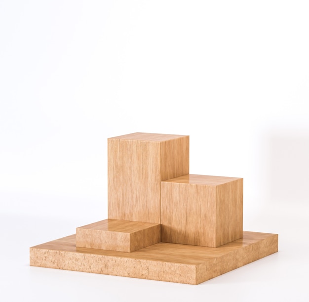 製品展示用の空の木製台座