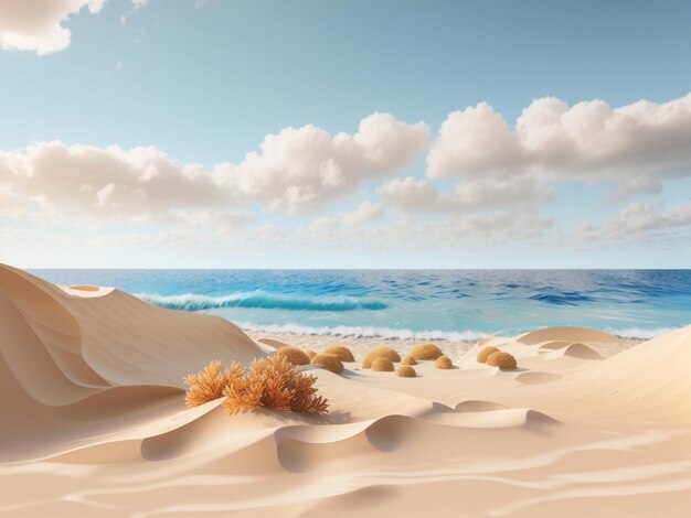 Фото Пустые деревянные шезлонги на пляжном песке