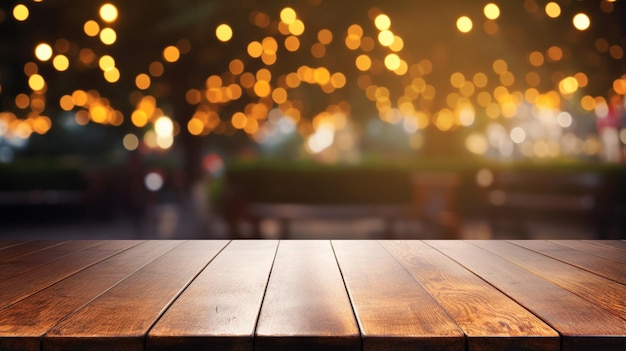 empty wooden table background