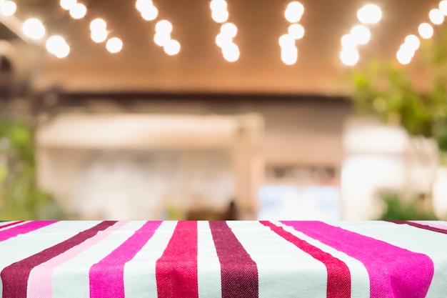 Empty wooden table for present product.