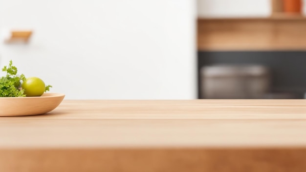 Photo empty wooden table on soft background