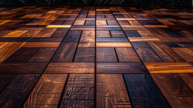 Photo empty wooden table with blur background of bar and bistro