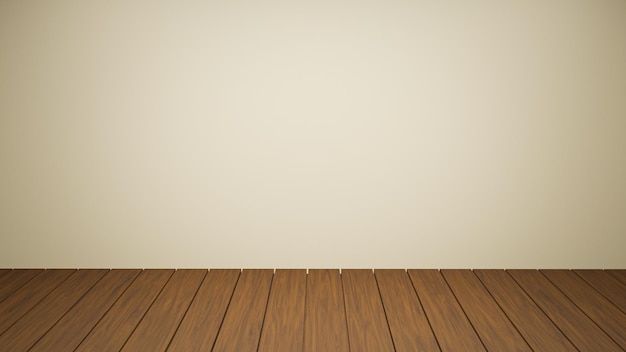 Empty wooden table with cream background