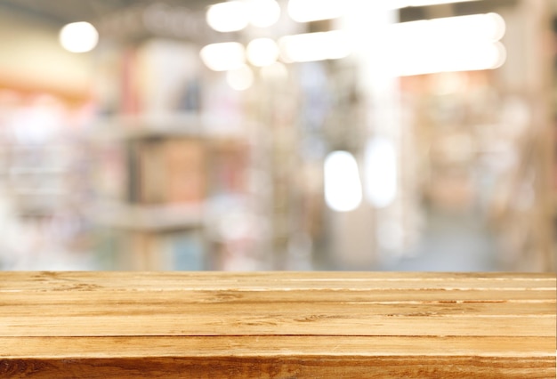 Empty wooden table, wooden planks