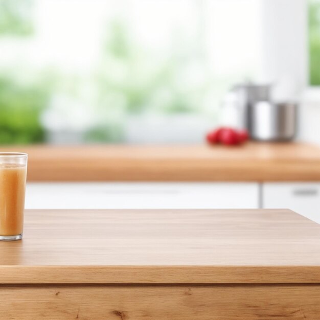 empty wooden table