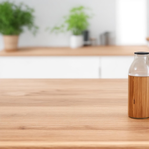 empty wooden table